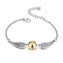 Load image into Gallery viewer, hp fashion Harry Golden Deathly Hallows Snitch harri Bracelet for women and men cute ball wings chain bracelets girls fans gifts